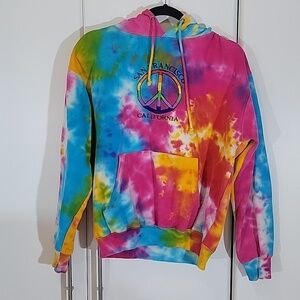 San Francisco Tie Dye Hoodie Size Medium Unisex